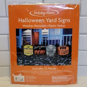 Holiday‎ Home Halloween Yard Signs Set of 4 Outdoor Decoration Weather Resistant